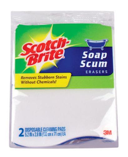 Scotch Brite 832B-2 Soap Scum Eraser, 2 Pack