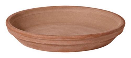 Deroma 8723CPZ Terra Cotta Saucer, 9.3 Dia x 1.2 H, Chocolate