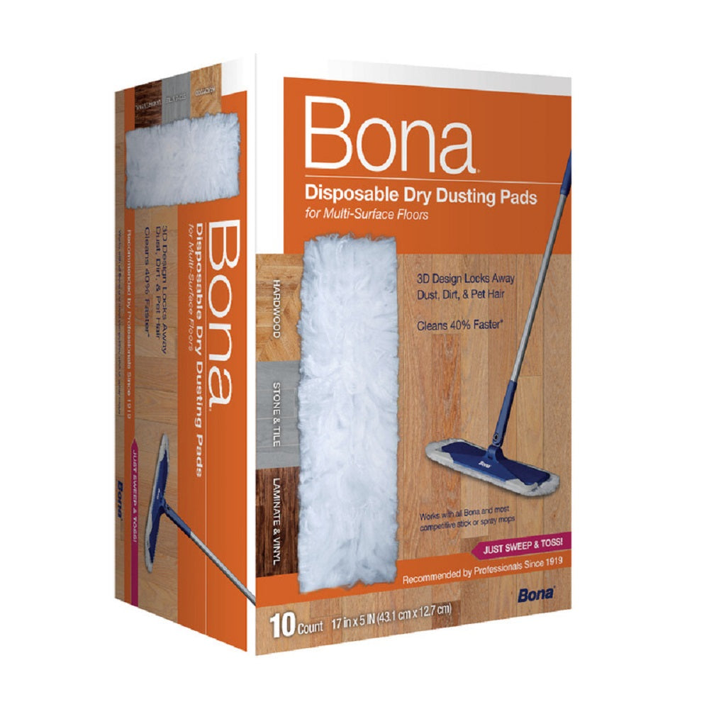 Bona AX0003512 Disposable Dusting Mop Pad, 17 x 5